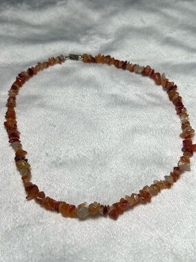 Handmade Orange Citrine Chip Necklace - Elegant Women's Jewelry
